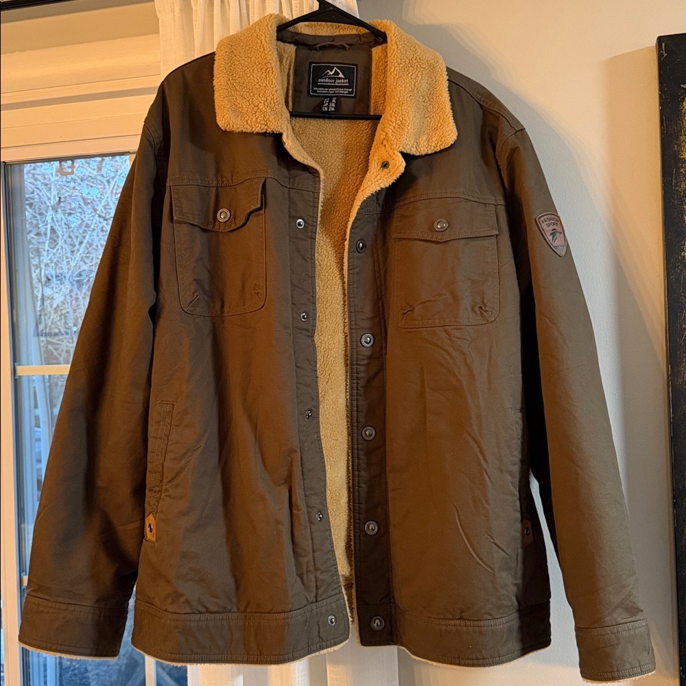 Men's Brown Jacket with Tan Lining